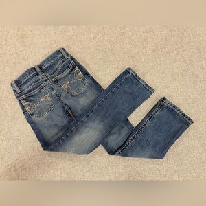 Wrangler 20X Jeans Boys Size 11 Reg Adjustable Waist Straight Leg Dk Denim 0078